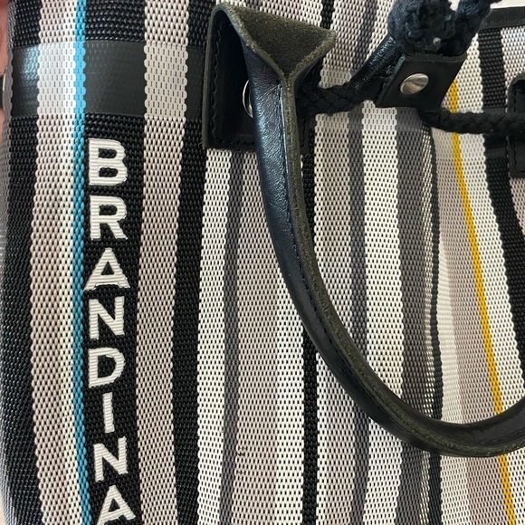 BRANDINA The Original Canvas & Leather Top Handle Crossbody Bucket Bag Tote - Picture 15 of 16